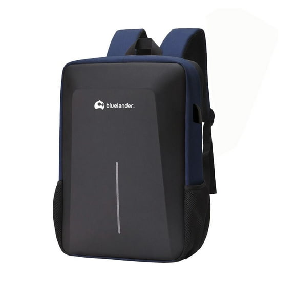 mochila para laptop de hasta 17 pulgadas bluelander impermeable con reflectantes color azul bluelander mocbg019003