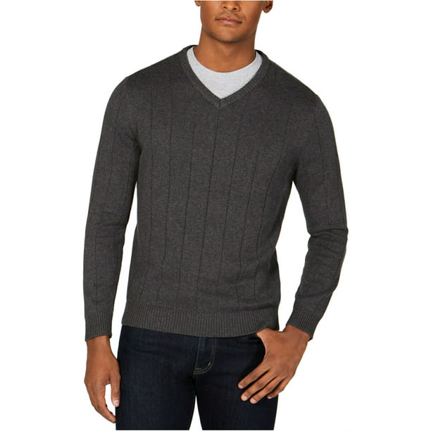 Suéter con textura para hombre Club Room gris oscuro 3XL Club Room