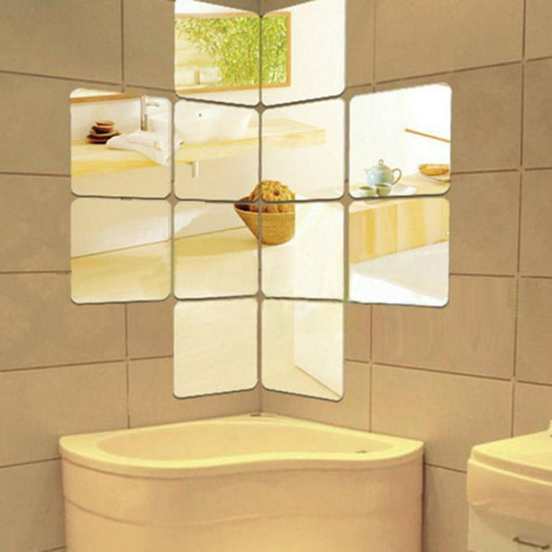 Efecto espejo Pegatina de pared Autoadhesiva Palo de baño casero en  calcomanía decorativa