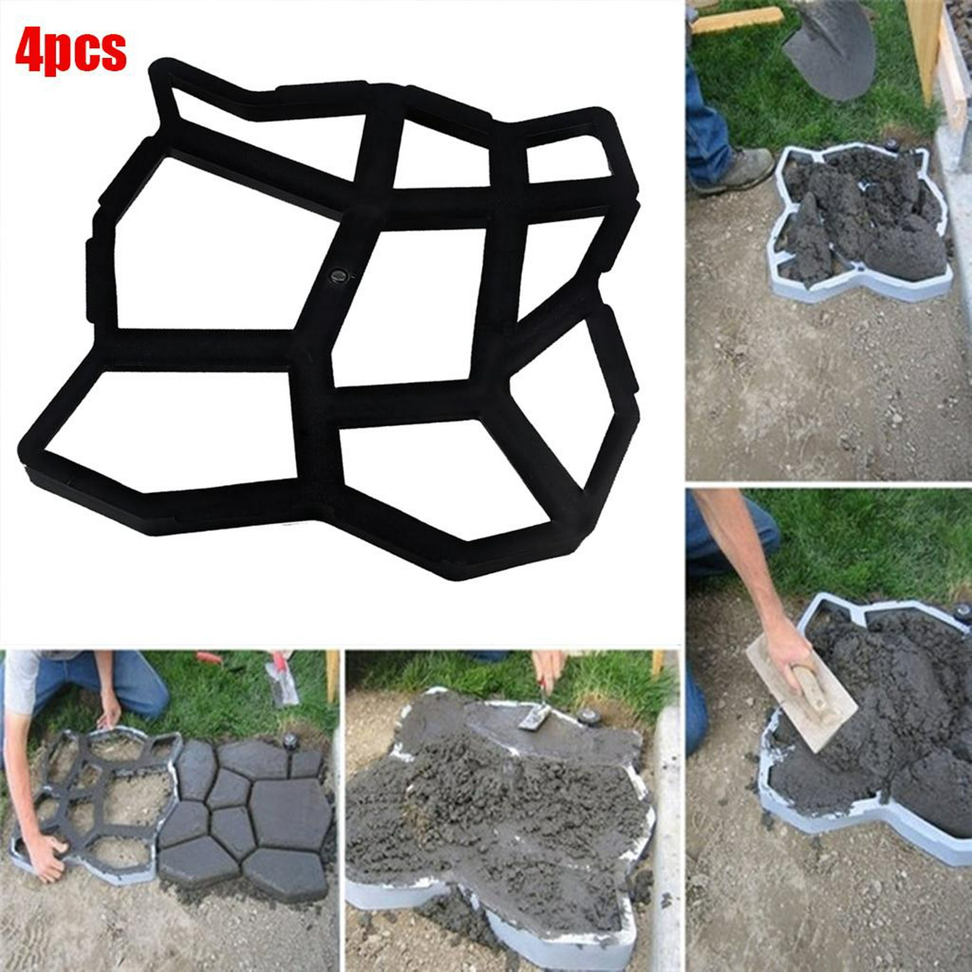 Pathmate - Molde de piedra para pavimento, pavimento, hormigón, pavimento,  pavimento, pavimento, moldes de cemento para patio, césped y jardín (2