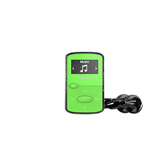 sandisk 8gb clip jam reproductor mp3 verde  ranura para tarjeta microsd y radio fm  sdmx26008gg sandisk sdmx26008gg46g 
