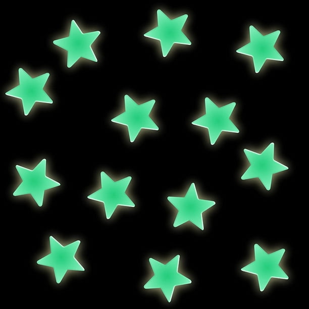200 piezas de pegatinas de estrellas 3D para la pared, el techo en