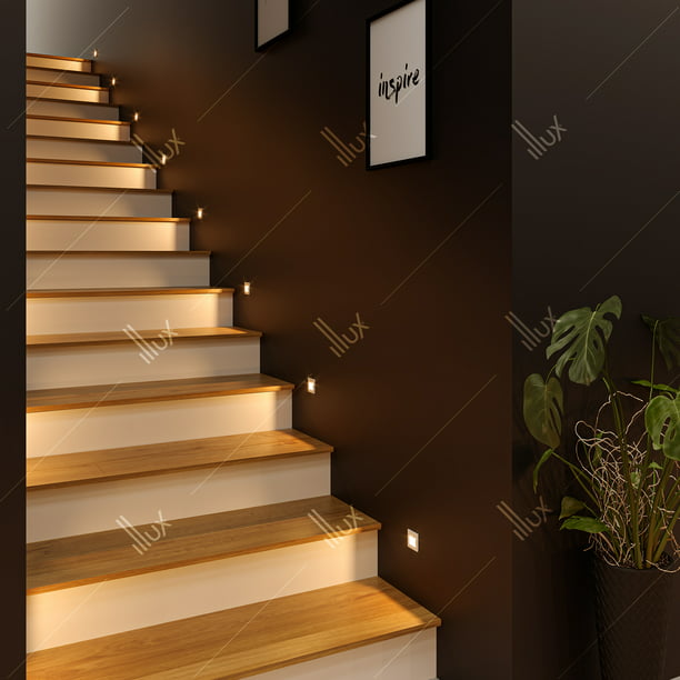 Iluminacion para escaleras con LED, exteriores e interiores
