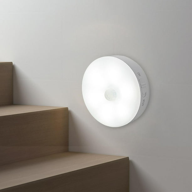  HONWELL Luz con sensor de movimiento para interiores, luz  inalámbrica con sensor de movimiento, luz LED blanca cálida para armario,  cocina, baño, pasillo, escaleras, ducha, cobertizo de pared (5 :  Herramientas