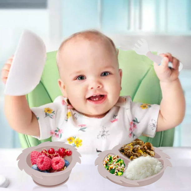 Vajilla práctica para bebé, plato de cena suave para niño