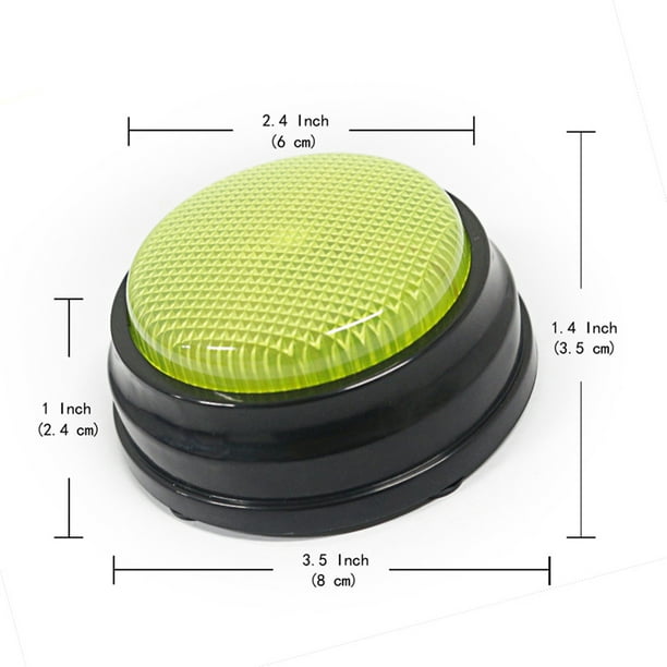 Caja de voz Botón parlante grabable con función LED Recursos de aprendizaje  Zumbadores Verde