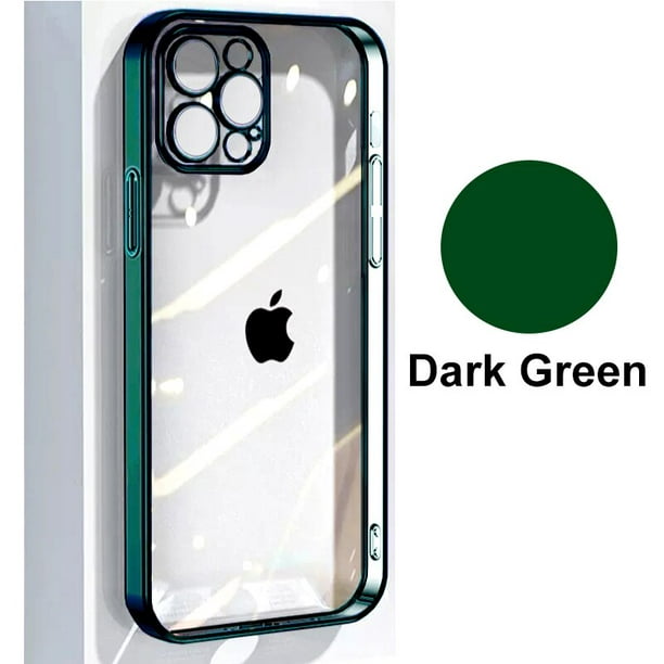 Funda iPhone 13 Mini con borde de TPU (verde/transparente) 