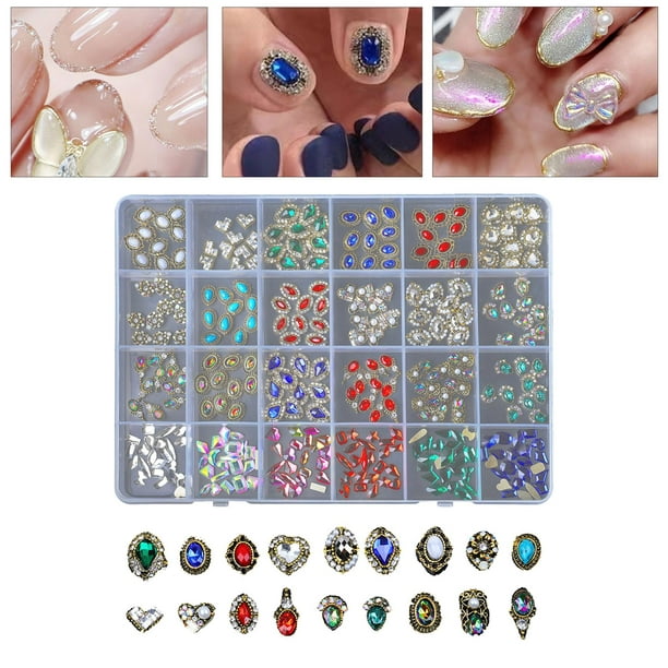 2x AB Crystal Bead Piedras acrílicas para decoración de manualidades de  bricolaje de uñas Yinane Uñas De Diamantes De Imitación