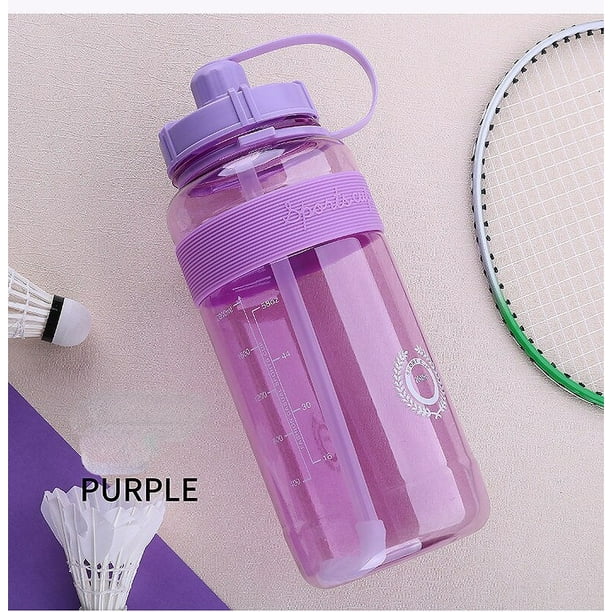 Botella de agua con pajita para niños y niñas, botella de viaje