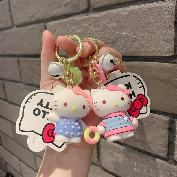 LLavero de silicona de Anime Sanrio Dressup HelloKitty, accesorios  colgantes, figura de dibujos animados, adornos, juguetes, regalo de novia  Fivean unisex