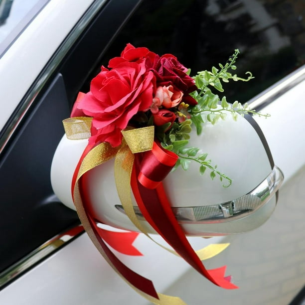 Decoración de coche de boda, kit de decoración de coche de boda