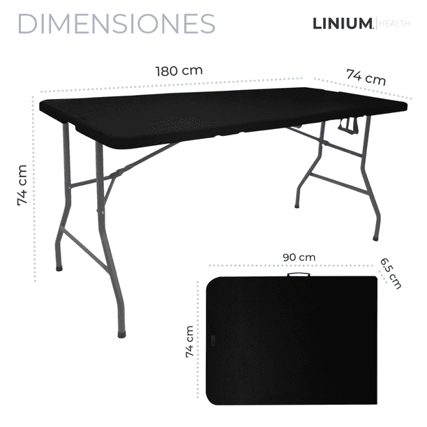 Mesa Plegable Tipo 1.80m Portafolio Plastico Jardin Evento – Jardimex