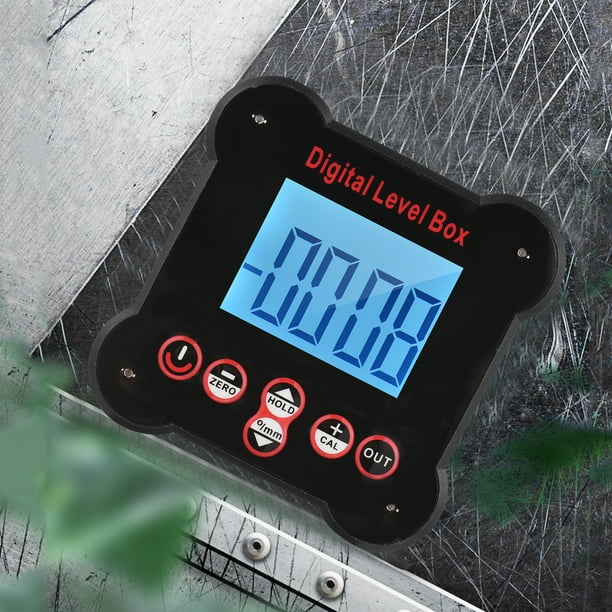 Inclinómetro digital 4 * 90 ° Nivel electrónico y medidor de ángulo  Buscador de ángulo magnético Re CACAGOO Gradiente
