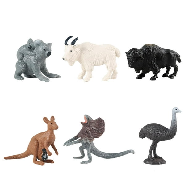 15 juguetes de animales para niños, animales realistas de safari, granja,  zoológico, juguete educativo de regalo con tapete de juego para niñas de 2