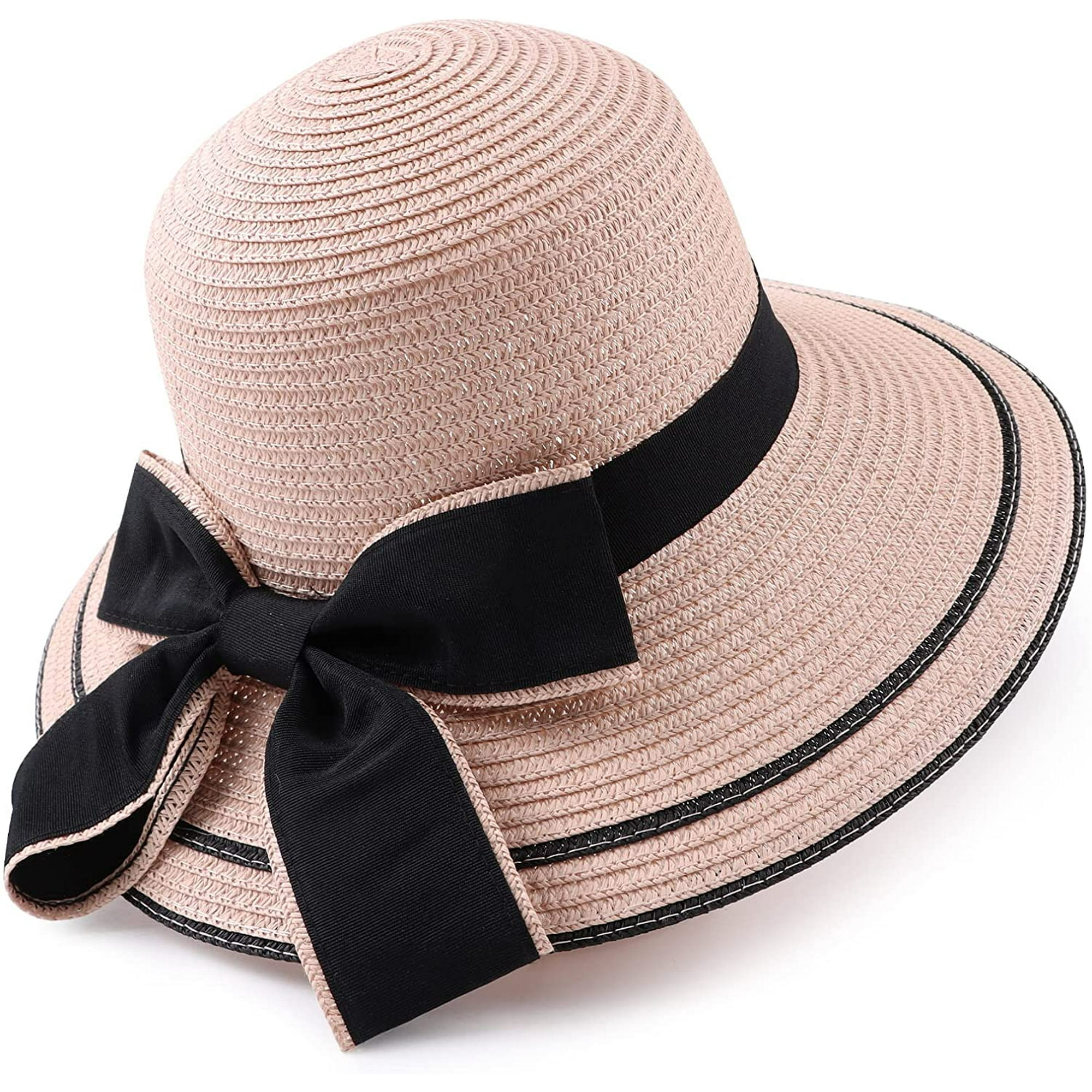  Sombrero de paja, hecho a mano, gorra de ala ancha, plegable,  para exteriores, sombrero de playa para adultos, niños, hombres y mujeres,  Audlt Beige : Ropa, Zapatos y Joyería