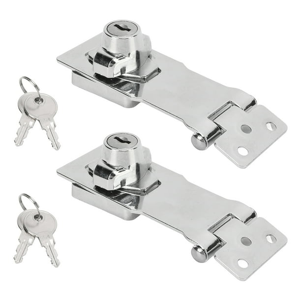 2 cerraduras de cerrojo con llave de 3 pulgadas, perilla giratoria de 3  pulgadas, cerrojo de bloqueo con llave, cierres de cerrojo de seguridad de