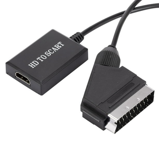 Adaptador Convertidor HDMI a SCART 720P / 1080P Conector de Cables de  Salida para Grabadoras de Video DVD TV Sky Crt, con Cable de Alimentación  USB Sunnimix Convertidor de HDMI a euroconector