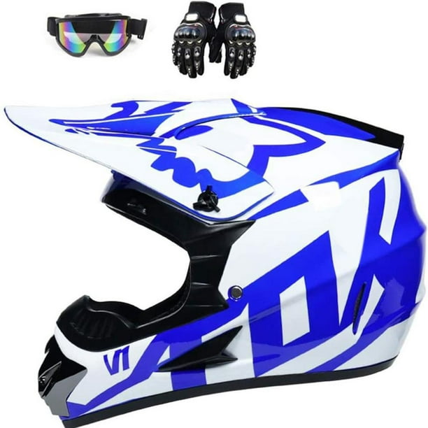 De Motocross Casco De Motocicleta Con Gafas Guantes Cubierta Facial Para Motocross Street Bike OD014366-03 | Walmart en línea