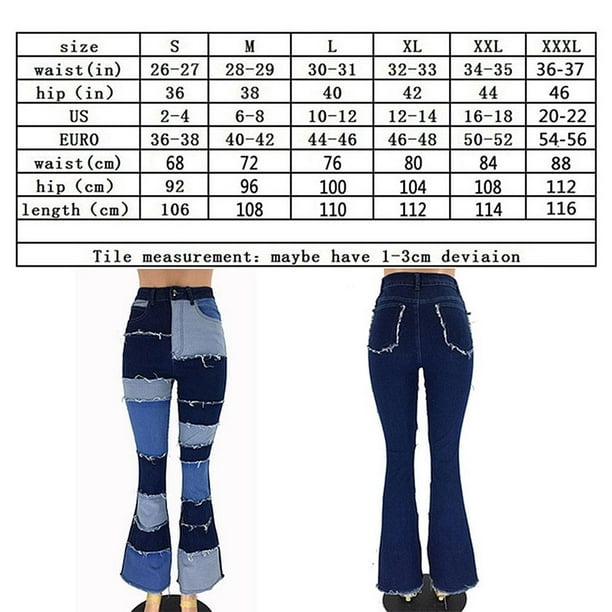  Jeans sexy de encaje para mujer, pantalones de mezclilla huecos  de cintura fina, pantalones de mezclilla elásticos de cintura alta y pierna  ancha, C- Encaje Blanco Azul Claro : Ropa, Zapatos