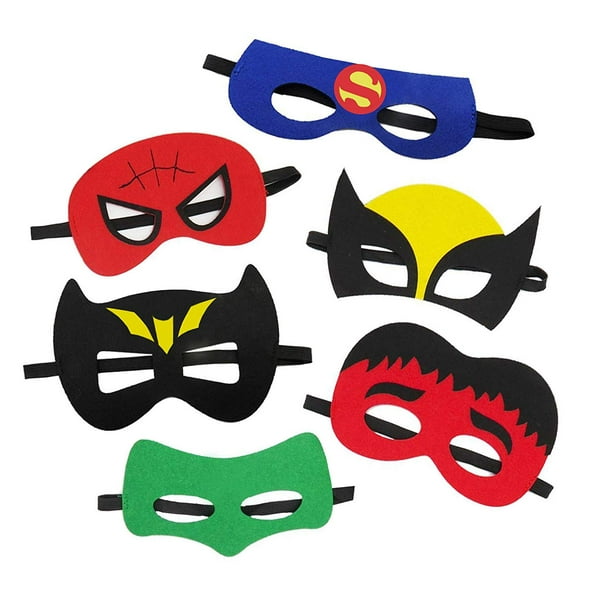 Mascaras Superheroes Para Niños 16 Paquetes Suministros Supe