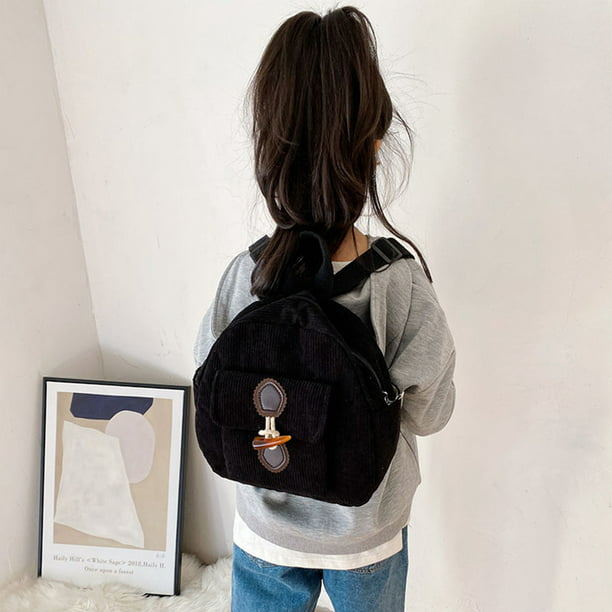 Bolsa Mochilas escolares pequeñas pana de Color sólido para niños y Ehuebsd niñas bolsa para libros de guardería informal | Walmart en línea