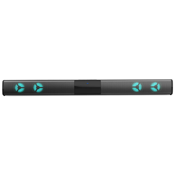 Altavoces de computadora Bluetooth, barra de sonido de altavoz para juegos  de PC, altavoz de monitor alimentado por USB con cable, luces RGB coloridas