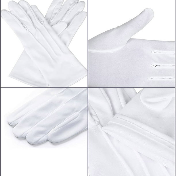Guantes Blancos de alta calidad para hombre y mujer, guantes de poliéster  Unisex con etiqueta Ceremonial