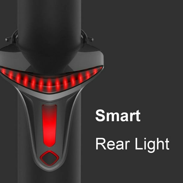 Luz trasera de bicicleta inteligente Luz de freno trasera Impermeable USB  recargable Luz trasera de MEROCA Luz de la bici