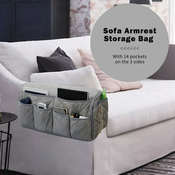  Bolsa de almacenamiento para sofá, reposabrazos, cama