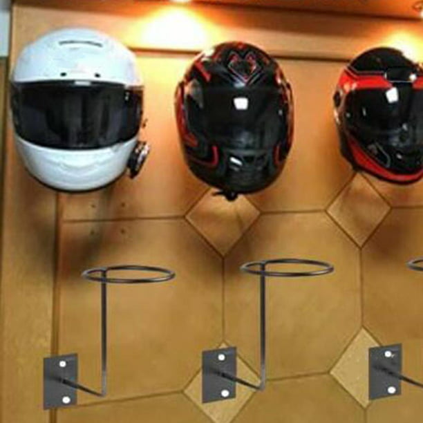 4 Piezas Soporte Para Casco De Motocicleta Chaqueta Estante De  Almacenamiento Colgador De Pared Negr Sunnimix casco de moto colgador de  pared