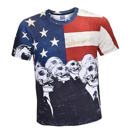 Prettyia - Camiseta para hombre con diseño bandera americana, camiseta 3D Sunnimix Camisas americanas los hombres de la bandera | Bodega Aurrera en línea