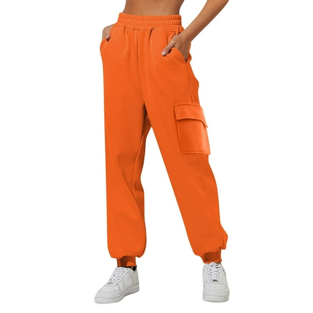 Pantalones deportivos para mujer con bolsillos laterales con