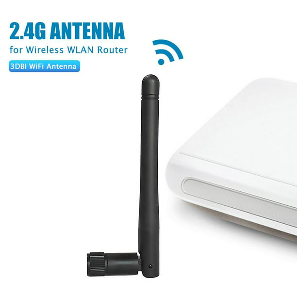 Antena WiFi 3DBI de 2,4 GHz, antena SMA macho de doble banda para enrutador  WLAN inalámbrico Tmvgtek Componentes de la computadora