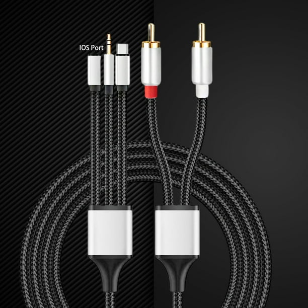 Tipo-c A 2rca Cable De Audio Jack 3.5 A 2 Rca Cable Aux Rca Jack