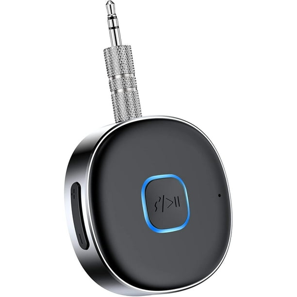 Receptor auxiliar Bluetooth para coche, receptor de audio inalámbrico  Bluetooth 5.0 para coche/estéreo doméstico/auriculares con cable/altavoz