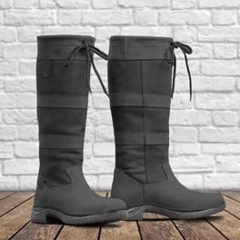 Botas de montar s lidas a la moda para mujer botas de tac n medio