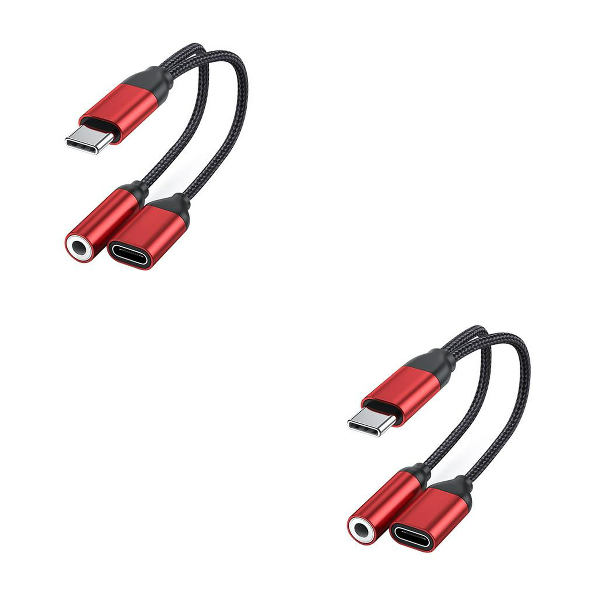 Adaptador de conector de auriculares Lightning a 3,5 mm de 2 paquetes para  Apple, cable auxiliar de audio y auriculares/auriculares estéreo Levamdar  YXX038