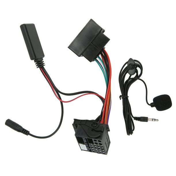  Cable auxiliar para automóvil, adaptador Bluetooth inalámbrico  de 12 pines, radio de coche RD4, Bluetooth, música, AUX, adaptador de  repuesto compatible con Citroen C2 C3 C4 C5 C6 C8 (con micrófono) 