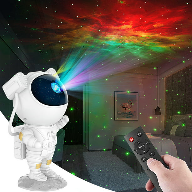 Comprar Lámpara de noche de proyección de astronauta para dormitorio de  niños, proyector de estrella de galaxia, luz LED decorativa de ambiente,  luminarias de regalo para niños
