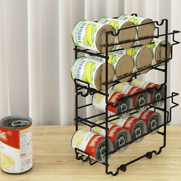 Organizador de latas para despensa, organizador de latas de 7 niveles, buen  organizador para estante de despensa, con capacidad para hasta 84 latas