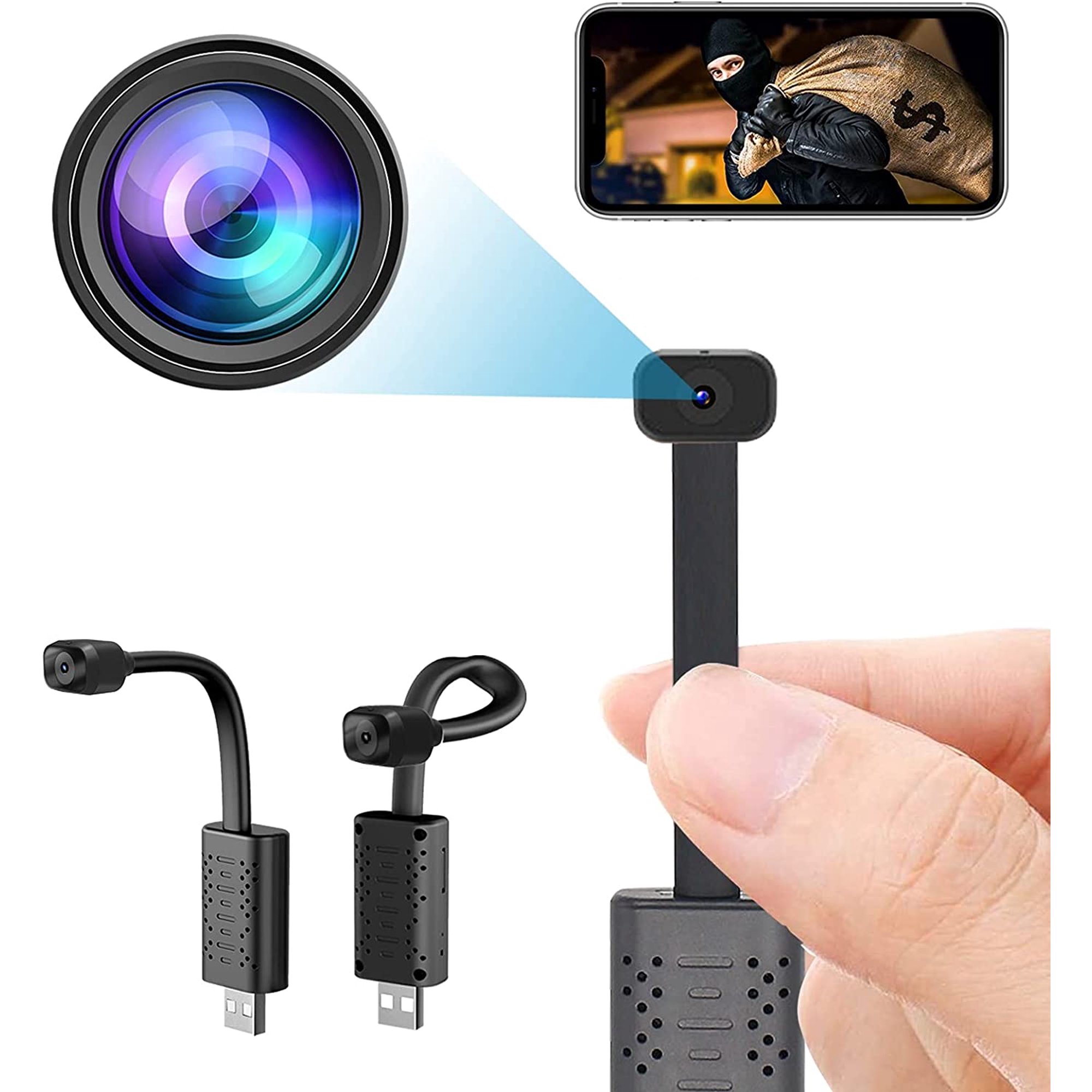 1pc Enchufe De Ee. Uu. 1080p Cámara De Seguridad Interior Wifi Oculta Ip  Cctv Cámara Inalámbrica Para Bebé Previene Ladrones, Moda de Mujer