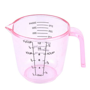 Vaso de medición de azúcar de harina de cocina de plástico Vaso de medición Taza 300ml Rosa claro Unique Bargains vasos de precipitados