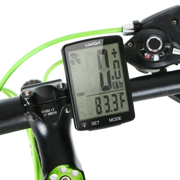 Cuentakilómetros Bici LIXADA Ordenador de bicicleta inalámbrico Pantalla  LCD multifuncional Ordenado Lixada Cuentakilómetros Bici