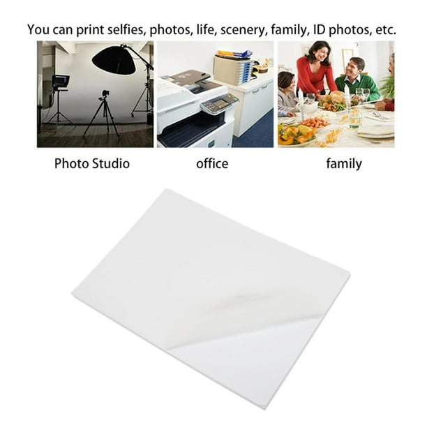 Papel adhesivo brillante para impresora de inyección de tinta, papel  adhesivo de vinilo para impresora, papel adhesivo de vinilo para imprimir,  papel