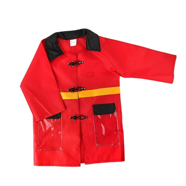 Disfraz de bombero para niños con accesorios completos para niños y niñas,  cumpleaños, Halloween, fiesta, disfraz, rojo, 2T 3T (39.4 in)