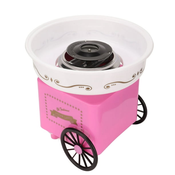 Joykoo Máquina de algodón de azúcar para niños, máquina casera de algodón  de azúcar con placa grande para salpicaduras, mini máquina portátil de hilo