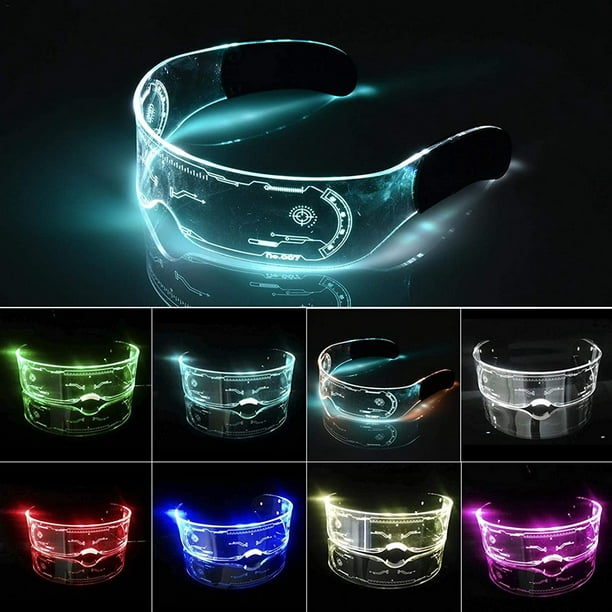 RV 1 gafas Led-gafas iluminadas Cyberpunk-para fiesta Cosplay festivales  fiesta Rave gafas brillar Electrónica