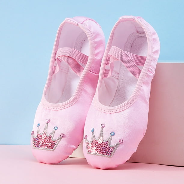 Zapatillas de Ballet con suela suave para niñas, zapatos