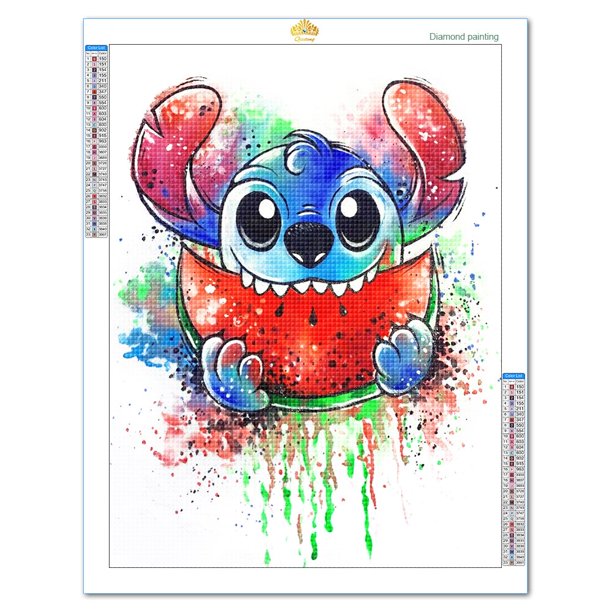 Disney Stitch Diamond Painting Cartoon Children's Bedroom Decoration 5D Diy  Full Round/Square Mosaic Gao Jinjia LED