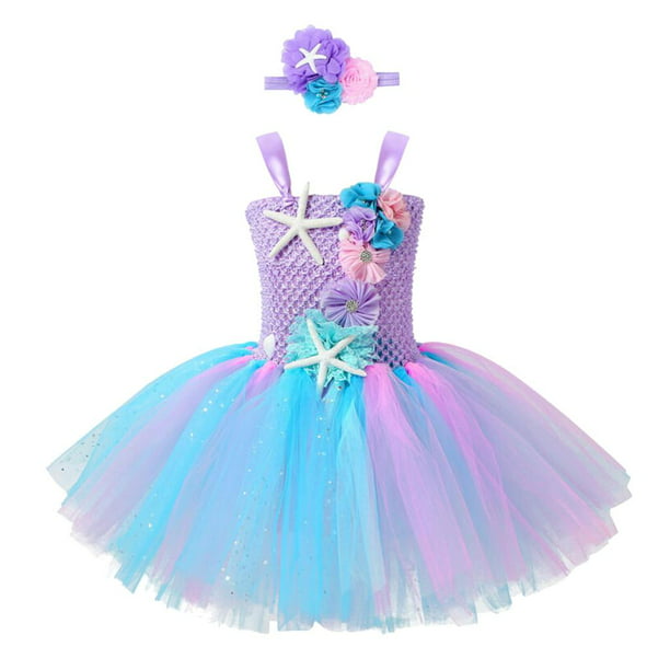 Niñas vestidos de fiesta de cumpleaños para niñas Hallow Cosplay sirena 3 años perfke vestido de princesa | Bodega Aurrera línea